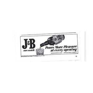 JB Rare Scotch Whisky Advertisement 1970s Vintage Print Ad